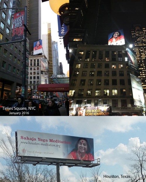 ShriMataji billboard NY city-Houston