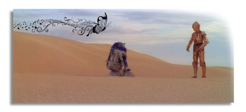 R2D2 and C3Po and music